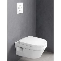 Pack WC Suspendu Architectura VILLEROY & BOCH, Bâti Sol GROHE, Plaque Blanche