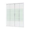 Porte De Douche Coulissante 160 Cm, Sérigraphié, Charm