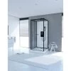 Cabine De Douche L.80 X L.80 Cm Blanc, Verre Transparente, City