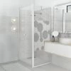 Sticker Paroi De Douche 100x100cm Disque Gris, PLAGE