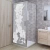 Sticker Paroi De Douche 100x200cm Feuillage Gris, PLAGE