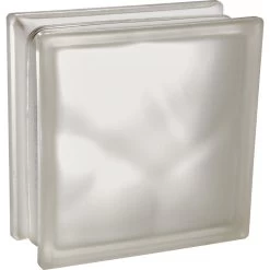Brique De Verre, Blanc Lisse Brillant