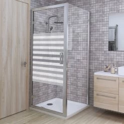 Sticker Paroi De Douche 100x100cm Horizon, PLAGE