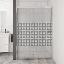 Sticker Paroi De Douche 100x100cm Scacchierra Souris, PLAGE