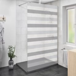 Sticker Paroi De Douche 100x200cm Marinière Souris, PLAGE