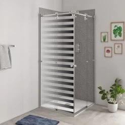 Sticker Paroi De Douche 100x200cm Petite Marinière Noire, PLAGE