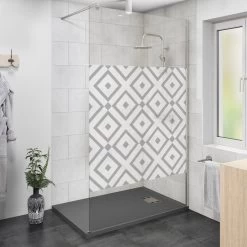 Sticker Paroi De Douche 100x100cm Forenza Anthracite, PLAGE