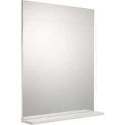 Miroir Avec Tablette Blanc, L. 60.0 Cm Opale