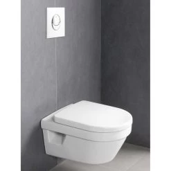 Pack WC Suspendu Architectura VILLEROY & BOCH, Bâti Mural GROHE, Plaque Blanche