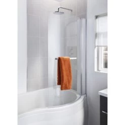 Pare-baignoire 1 Volet Courbe, H.140.15 X L.790 Cm Screen Pro Curved