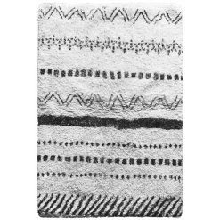 Tapis De Bain L.60 X L.90 Cm Blanc Et Noir, Indi SENSEA