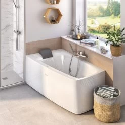 Baignoire Balnéo Asymétrique L.150x L.90 Cm Wave Gauche, PROJECTA BY JACUZZI