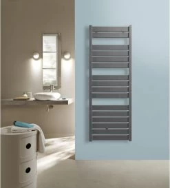 Sèche-serviettes Eau Chaude Acier ACOVA Madras Gris Aluminium, 514 W