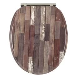 Abattant Frein De Chute Déclipsable Multicolore Bois Compressé Grafitti