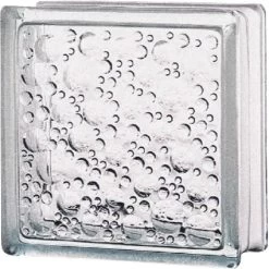 Brique De Verre, Transparent Bullé Brillant