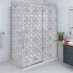 Sticker Paroi De Douche 100x200cm Gualdo Gris, PLAGE