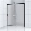 Porte De Douche Coulissante L. 100 Cm, Verre Transparent, Remix