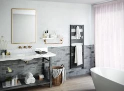 Sèche-serviettes électrique à Inertie Fluide SAUTER Marapi Gris Anthracite 500W