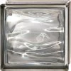 Brique De Verre, Gris Ondulé Brillant