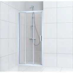 Porte De Douche Coulissante 100 Cm, Transparent, Charm