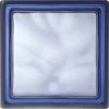 Brique De Verre Pegas Ondulée Brillante, Bleue