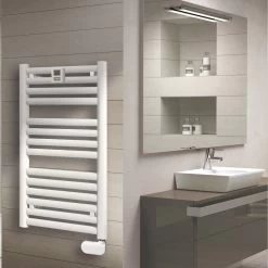 Sèche-serviettes électrique à Inertie Fluide EQUATION Concept Blans 500W