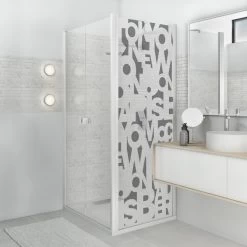 Sticker Paroi De Douche 100x200cm City Blanc, PLAGE
