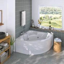 Baignoire Balnéo Avec Tablier L.140x L.140 Cm, THALA Avantage Avec Tablier