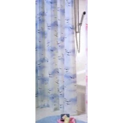 Rideau De Douche En Plastique L.180 X H.200 Cm Bleu, Anita SENSEA