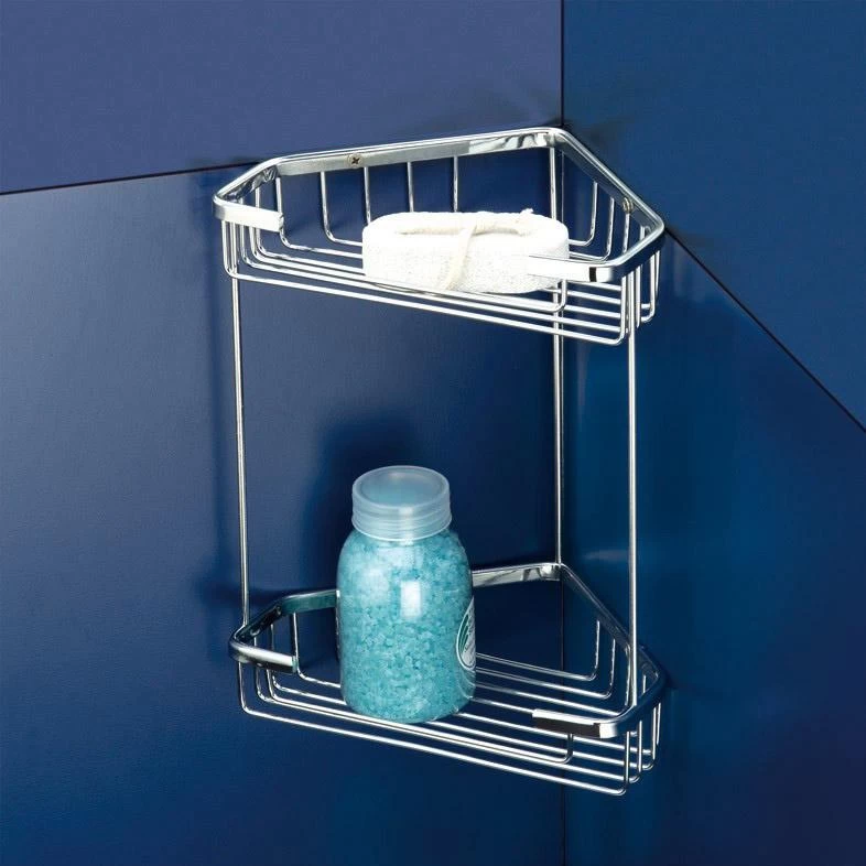 Etagère De Bain / Douche D’angle à Visser, Chromé, Hotel 2 Etagère De Bain / Douche D’angle à Visser, Chromé, Hotel – Image 2