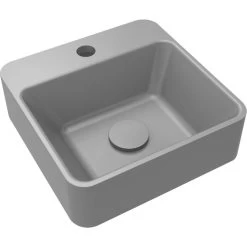 Lave-mains Résine Carré Gris L.30 X P.30 Cm, Smart