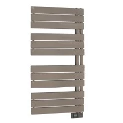 Sèche-serviettes électrique à Inertie Fluide DELTACALOR Asymétrique Taupe Taupe