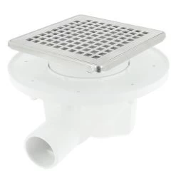 Siphon Pour Douche Carrelée, Sortie Horizontale+cadre Inox, NICOLL