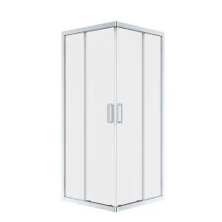 Porte De Douche, Angle Carré, L.79 Cm X L.80 Cm, Transparent, Charm