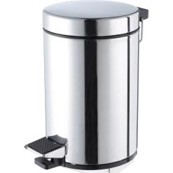 Poubelle De Salle De Bains 3 L Chromé SENSEA Chromé