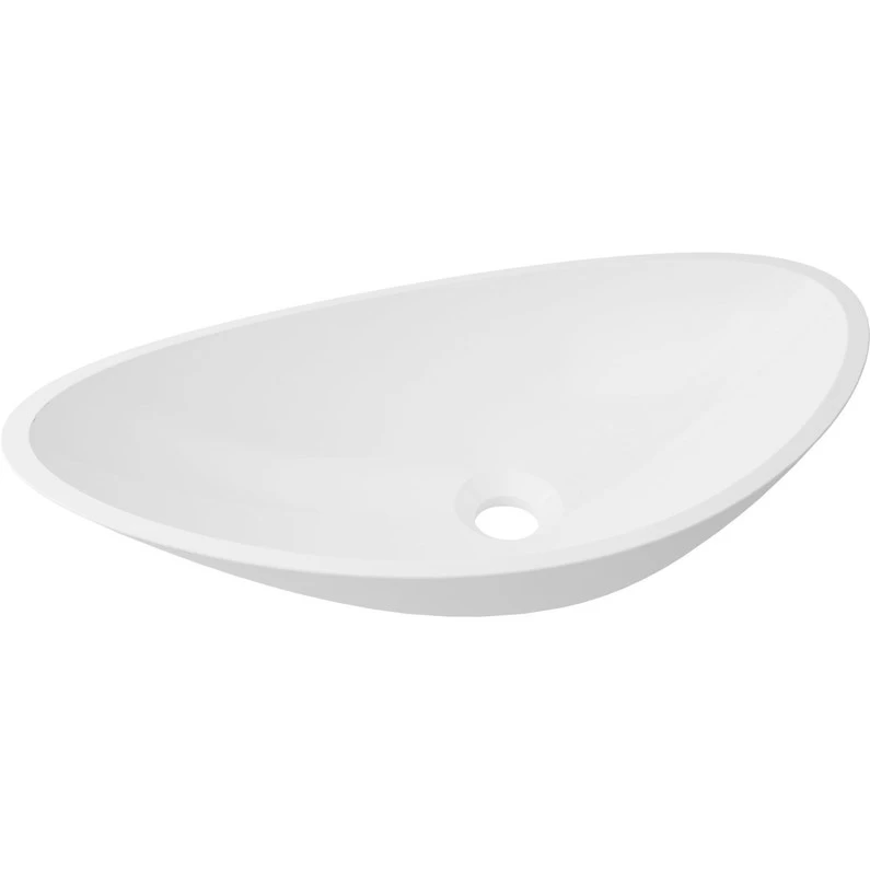 Vasque à Poser Résine De Synthèse L.56.4 X P.32.3 Cm Blanc Shila 3 Vasque à Poser Résine De Synthèse L.56.4 X P.32.3 Cm Blanc Shila – Image 3