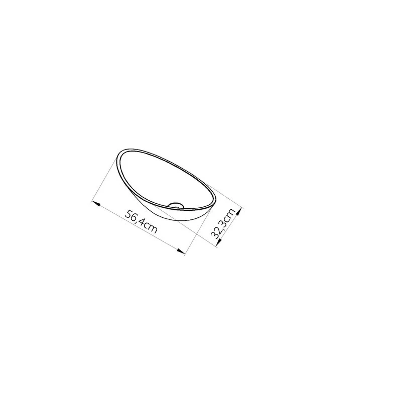 Vasque à Poser Résine De Synthèse L.56.4 X P.32.3 Cm Blanc Shila 5 Vasque à Poser Résine De Synthèse L.56.4 X P.32.3 Cm Blanc Shila – Image 5