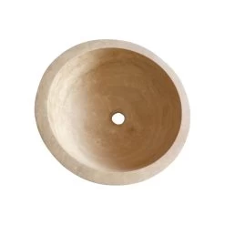Vasque à Poser Travertin Diam.42 Cm Beige / Naturel Aline -Salle De Bain Magasin 70654304 2 0 5344011 h 000100000000