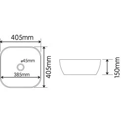 Vasque à Poser Céramique L.40.5 X P.40.5 Cm Blanc Lila -Salle De Bain Magasin 70660142 5 0 5353237 h 000000001000