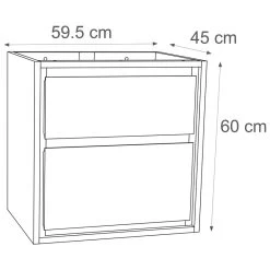 Meuble Sous-vasque L.59.5 X H.60 X P.45 Cm, SENSEA Storm -Salle De Bain Magasin 70802571 5 0 5387514 h 000000001000