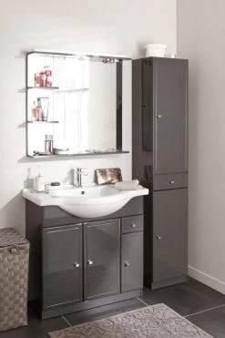 Meuble Simple Vasque L.80 X H.80 X P.33.4 Cm, Gris, Galice -Salle De Bain Magasin 71752940 3 0 5213770 v 010000000000