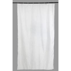 Rideau De Douche En Textile Blanc-blanc N°0 L.120 X H.200 Cm, Sunny SENSEA