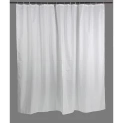 Rideau De Douche En Textile Blanc-blanc N°0 L.240 X H.200 Cm, Lily SENSEA