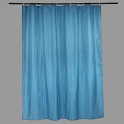 Rideau De Douche En Textile Bleu Baltique N°3 L.180 X H.200 Cm, Happy SENSEA