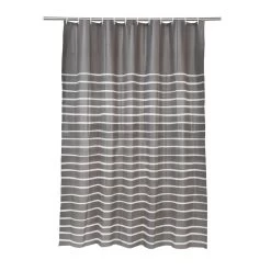 Rideau De Douche En Plastique Gris L.180 X H.200 Cm, Zepphyr SENSEA