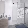 Sticker Paroi De Douche 100x100cm Clarisse Gris, PLAGE