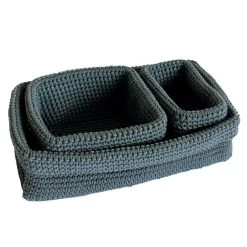 Lot De 3 Paniers En Polypropylène Souple Paris N°1, Remix