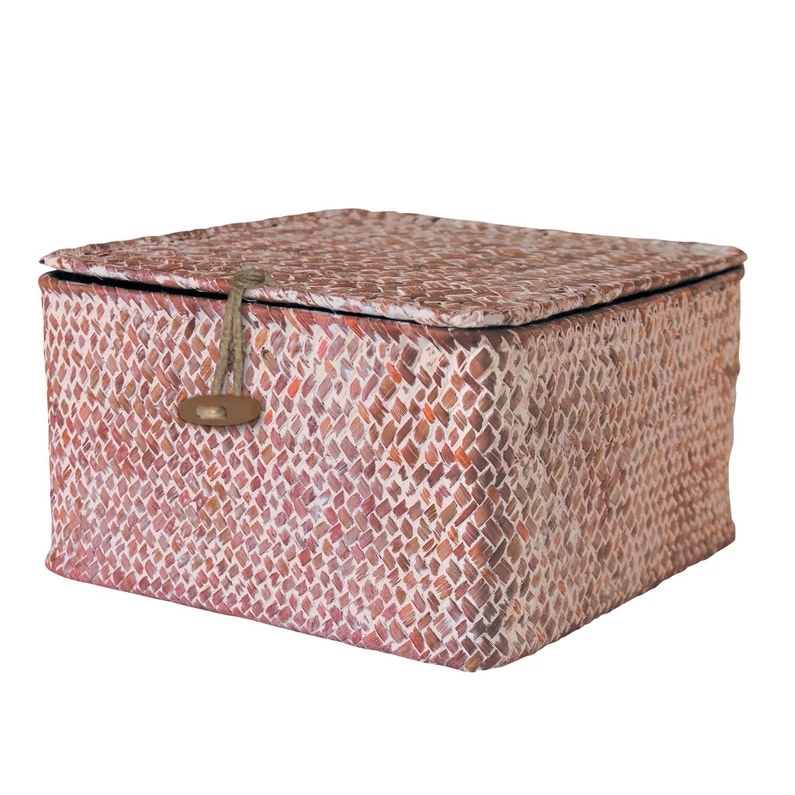 Panier H.11 X L.20 X P.11 Cm Jonc De Mer Terracota, Panama 1 Panier H.11 X L.20 X P.11 Cm Jonc De Mer Terracota, Panama