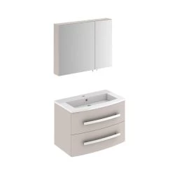 Meuble Simple Vasque L.81.2 X H.53.7 X P.47 Cm, Grège, Perla