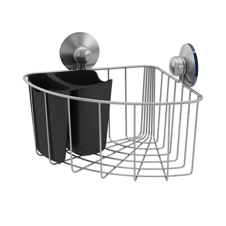 Panier De Bain / Douche D’angle à Ventouser, Chromé, Remix 1 Panier De Bain / Douche D’angle à Ventouser, Chromé, Remix
